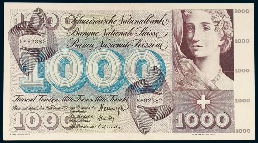 瑞士法郎1000元
